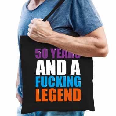 50 year legend 50 jaar legende cadeau tas zwart voor heren