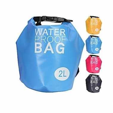 Gele waterdichte tas 2 liter