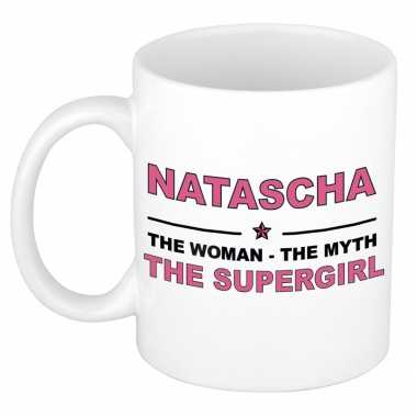 Natascha the woman, the myth the supergirl cadeau koffie mok / thee beker 300 ml