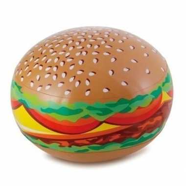 Opblaasbare hamburger strandbal 61 cm
