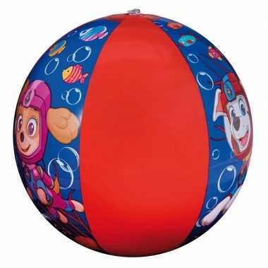 Paw patrol opblaasbare speelgoed strandbal blauw rood 40 cm