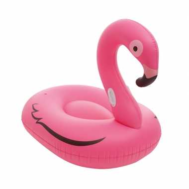 Roze opblaasbare flamingo dieren luchtbed 160 cm