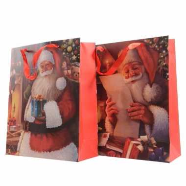 Set van 3x stuks grote kerstmis cadeautas xxl 72 cm type 1