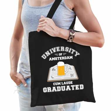 Studenten verkleed tas zwart university of amsterdam voor dames