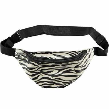 Zebraprint heuptasje/buideltasje 31 cm