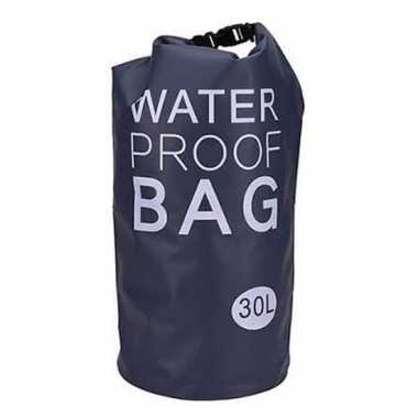Zwarte waterdichte tas 30 liter