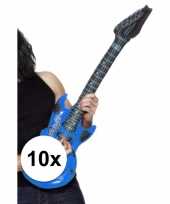 10x opblaasbare blauwe elektrische gitaar 99 cm