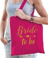 1x vrijgezellenfeest bride to be tasje roze goud goodiebag dames