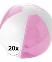 20x opblaasbare strandbal roze