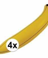 4x opblaasbare banaan bananen 80 cm