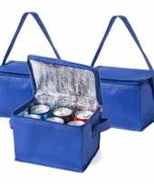 5x stuks kleine mini koeltassen blauw sixpack blikjes