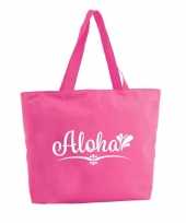 Aloha shopper tas fuchsia roze 47 cm