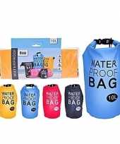 Gele waterdichte tas 10 liter