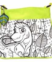 Inkleurbare dinosaurus tas voor kinderen