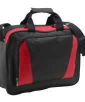 Laptop tas rood zwart 40 cm