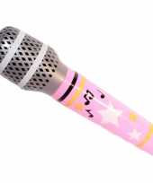 Opblaasbare mega microfoon roze