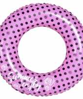 Opblaasbare zwembad band ring roze 90 cm