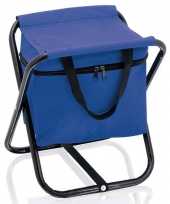 Opvouwbare stoel met koeltas blauw 26 x 34 x 32 cm