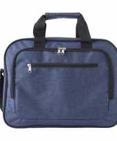 Schoudertas aktetas werktas blauw 40 x 30 cm