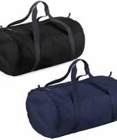 Set van 2x kleine sport draag tassen 50 x 30 x 26 cm zwart en donkerblauw