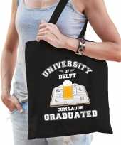 Studenten verkleed tas zwart university of delft voor dames