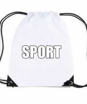 Wit sport rugtasje gymtasje kinderen