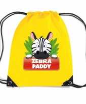 Zebra paddy rugtas gymtas geel voor kinderen