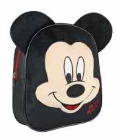 Zwarte disney mickey mouse 3d rugtas voor kinderen